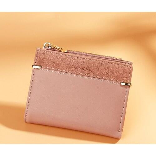 Credit Card Holder Wallet Women Quality Leather Solid Color Classic Short Purse Fashion Lady Multi-card Compartment Wallets