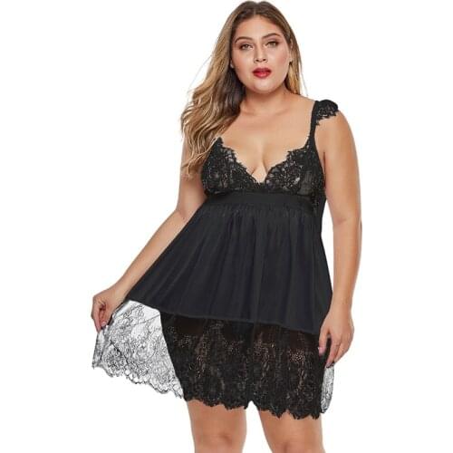 Lace Lingerie Nightgown Womens Sleepwear Porno Sleep Wear Womens Clothing See Though Lingerie Dress Ropa Sexy Para El Sexo