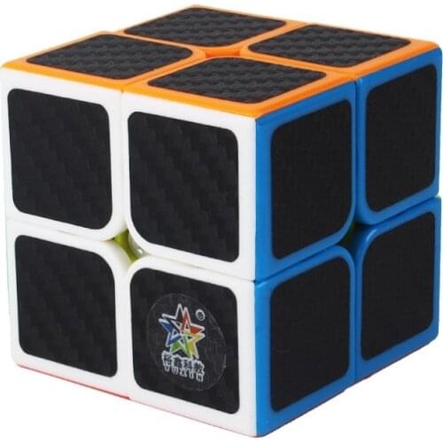 YuXin Carbon Fiber 2x2x2 Magic Cube Simple Entry Toy Cubes Adult Children Game Professional Speed Smooth Exercise Brain