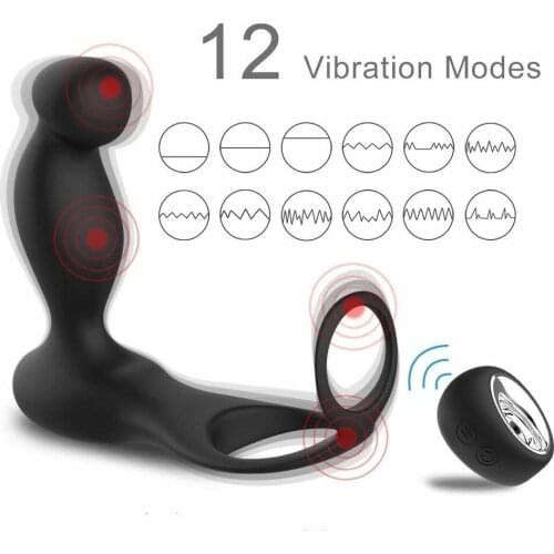 Prostate Massager Anal Vibrator G Spot Stimulation Wireless Remote Control Waterproof Adult Product Sex Toys For Body Man Couple