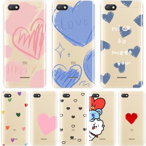 Cute Heart Phone Case For Pocophone F1 Xiaomi Redmi S2 6A 5 Plus 4A Silicone Back Cover For Redmi Note 6 Pro 5A Prime 5 4 4X
