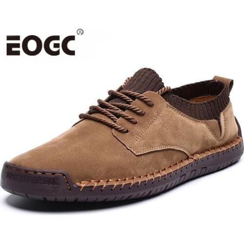 Men Shoes Suede Leather Casual shoes men High Quality Loafers Breathable Flats Soft Light Shoes Fashion Mens outdoor Footwear
