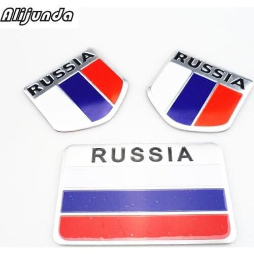 High quality Russia car sticker 3d flag logo, Label sticker accessories for Chery Tiggo Fulwin A1 A3 QQ E3 E5 G5 V5
