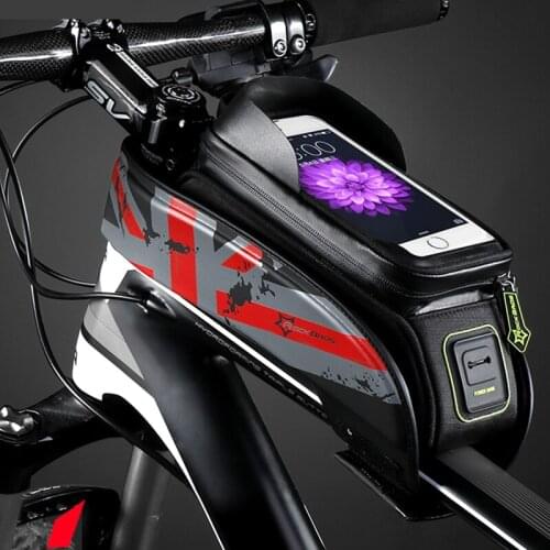 New Bike Bag Frame Front Top Tube Cycling Bag Waterproof 5.8-6.0 inch Phone Case Touchscreen Bag MTB Pack Bicycle Accessories