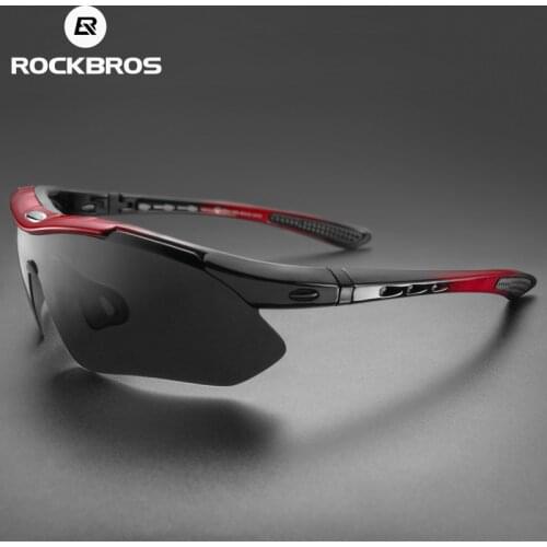 ROCKBROS Polarized Sports Men Sunglasses Road Cycling Glasses Mountain Bike Bicycle Riding Protection Goggles Eyewear 5 Lens