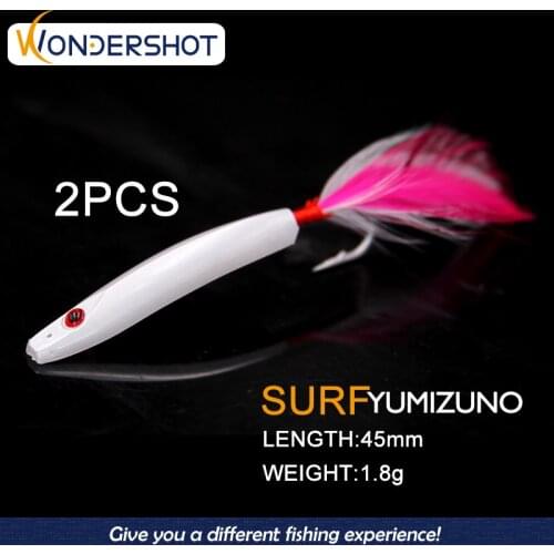 Wondershot E01 Fishing Lure Hard Plastic Surf Yumizuno Japan Trolling baits Spoon Trolling Fishing Swimbait decoys