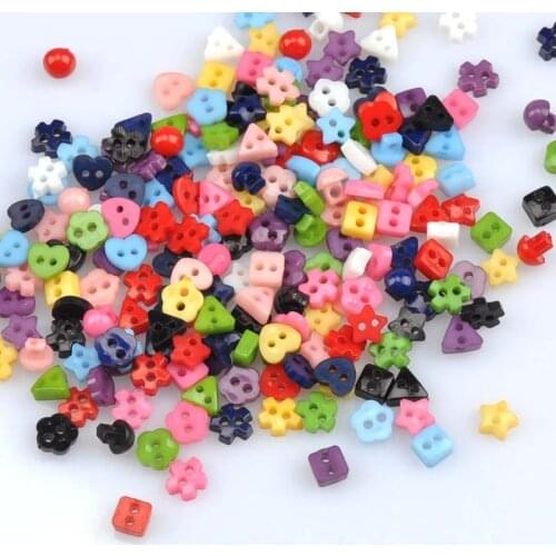 Mixed Mini Resin Sewing Handmade Buttons for Scrapbooking DIY craft Fashion Accessories 200pcs About 6mm MT0988