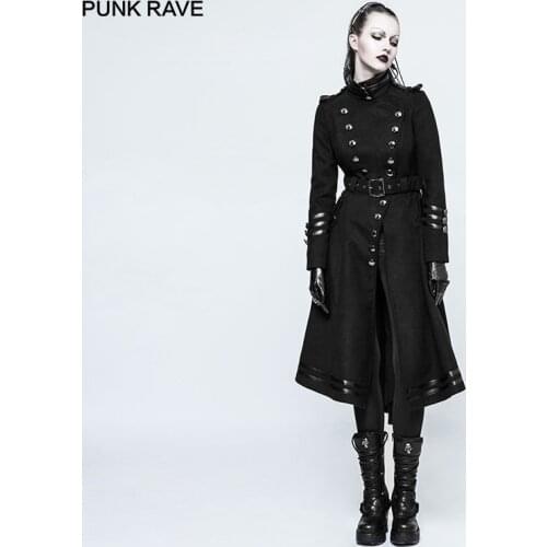 Женские пальто с поясом PUNK RAVE China At AliExpress