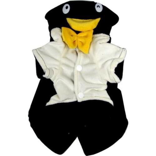 Cute Madagascar Penguin dog clothes costume Yorkshire Chihuahua pet dog clothing warm cat dog coat