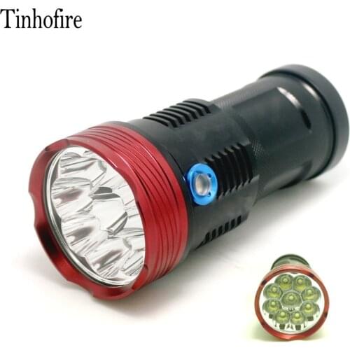 Tinhofire 15000 lumens King 9T6 LED flashlamp 9 x CREE XM-L T6 LED Flashlight Torch For Camping Hiking Hunting Work Lamp
