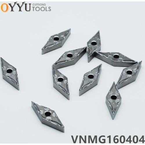 OYYU 10pcs VNMG160404 HA Carbide Inserts VNMG 160404 External Turning Tools Lathe Cutter Blade for steel CNC Aluminum Copper