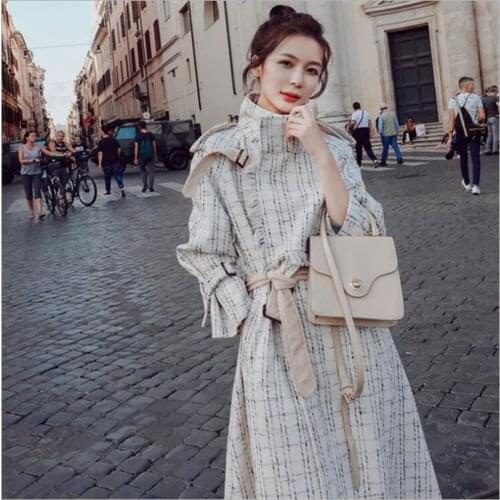 Winter Wool Coat Jacket Casual Long Double Breasted Christmas Outwear Elegant Fashion Women Coat Casaco Feminino Z286