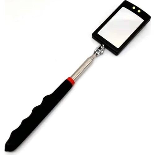 1set Adjustable Car Angle View Pen Automotive Telescopic Detection Lens Telescoping LED Light Inspection Mirror Car Supplies