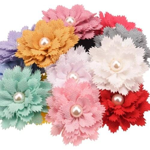 160PCS Wholesale Flower Hair Accessories for Girls Hair Bows Boutique Flowers for Hairclips Making Headwraps