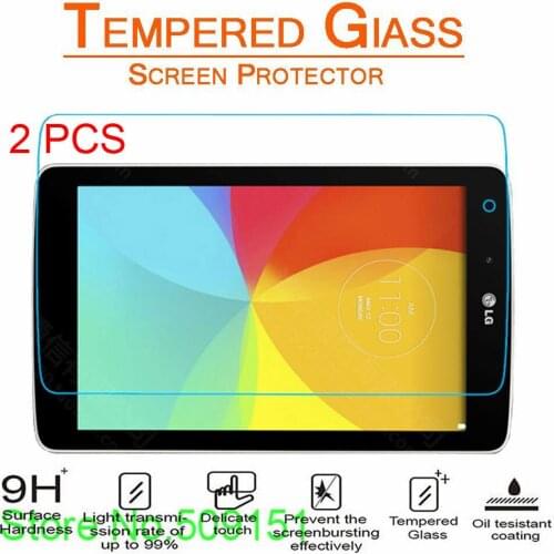 2 PCS For LG G Pad 8.0 V480 V490 Tablet Tempered Glass Screen Protector 9H Premium Protective Glass Film on V480 V410 8 inch