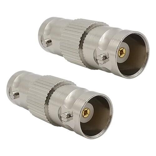 2Pcs BNC Connector BNC Female to BNC Female Jack Inline Coupler Coax Adapter for CCTV Camera Security Video Surveillance System
