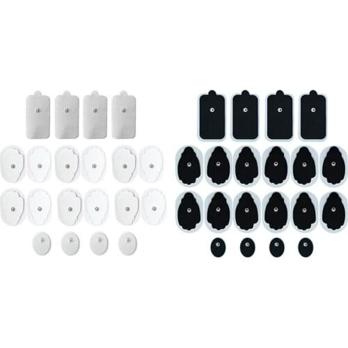 20Pcs Electrode Pads,Reusable Self-Adhesive Replacement Pads for TENS Unit Muscle Stimulator,Small Medium Large Pads