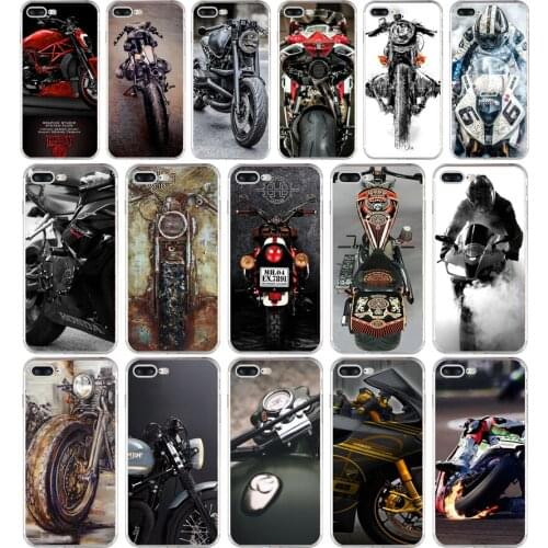203H Classic Motorcycle Soft TPU Silicone Cover Case For Apple iPhone 6 6s 7 8 plus Case
