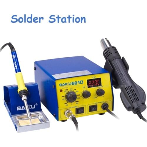 220V BAKU BK-601D LED Digital Display Hot Air SMD Rework Station, Hot Air Solder Station BGA Rework
