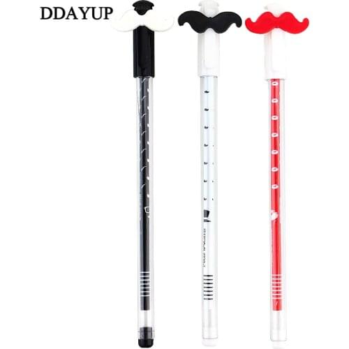 3pcs Cute Kawaii Plastic Ink Gel Pen Cartoon Bearded Modeling Pen For School Writing Office Supplies Korean Stationery