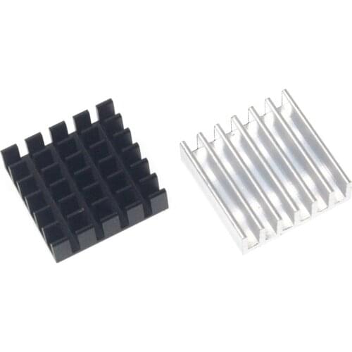 5pcs silvery and black Computer mini Cooler Radiator Aluminum Heatsink Heat sink for LED light Heat dissipation Cooling