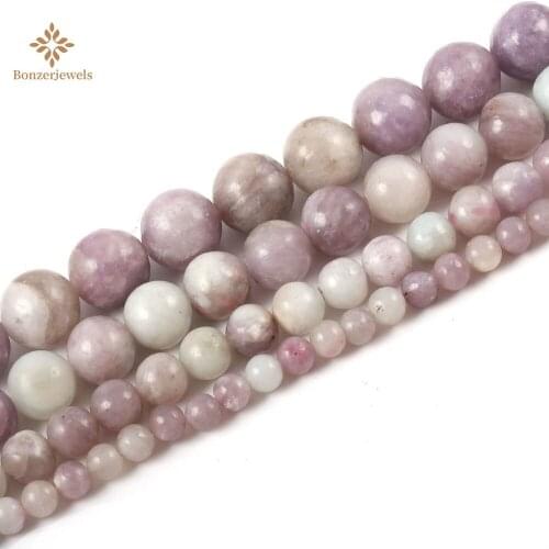 Natural Lilac Wholesale Jaspers Stone Round Beads for Jewelry Making 4 6 8 10 12mm Minerals Beads Diy Bracelet Jewellery 15inch