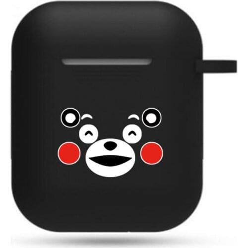 Cute Cartoon Kumamon Earphone Case Cosplay Unisex Airpods Bluetooth boys girls Headset Cover Earphone case Headphone Case Props