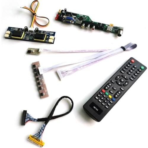 For M185B1-L01 30 Pins LVDS cable 18.5" Audio VGA USB Remote monitor panel 1366*768 4-CCFL LCD display controller board kit