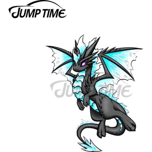 JumpTime 13 x 4.9cm For Blue Lightning Dragon Personality Creative Car Stickers Vinyl Material Decal Car Accessories Decoration