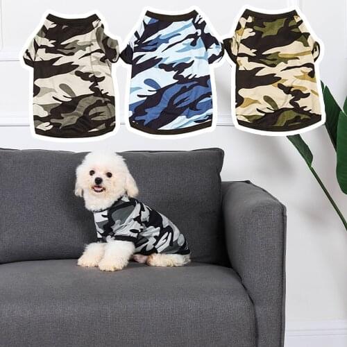Camouflage Pet T-shirt Dog Clothes Summer Printed Vest For Small Medium Dogs Coat Jacket Puppy Chihuahua Costume Apparel Accesso