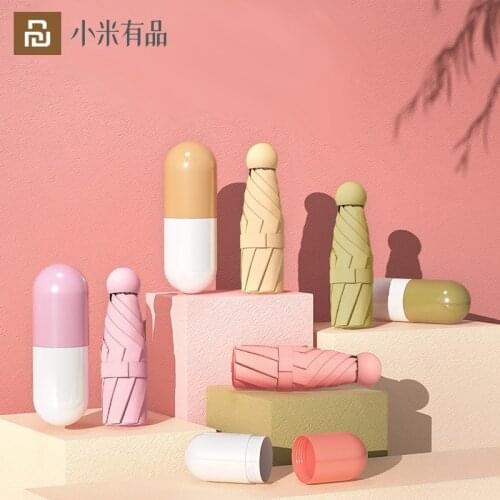 Youpin Zuodu Pocket Mini Folding Sun Umbrella Sunscreen Anti Ultraviolet Windproof Durable Portable Capsule Umbrellar