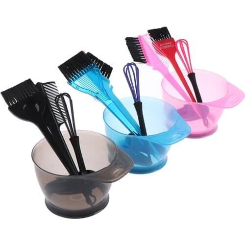 Hair Dye Color Brush Bowl Set With Ear Caps Dye Mixer Hair Tint Dying Coloring Applicator Hairdressing Styling Accessorie 1 Set