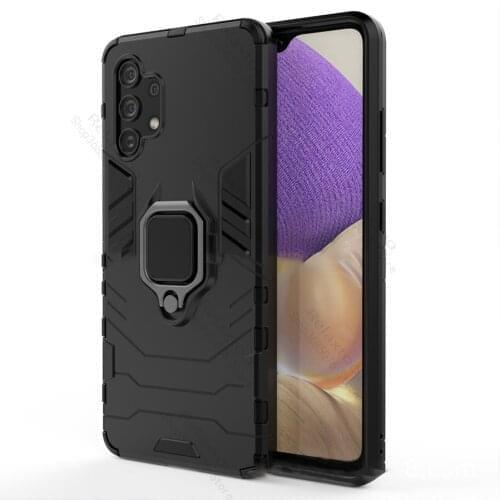 Shockproof Armor Case for Samsung Galaxy A32 5g 2021 Ring Stand Bumper Silicone Phone Back Cover for Samsung A32 a 32 32a 6.5