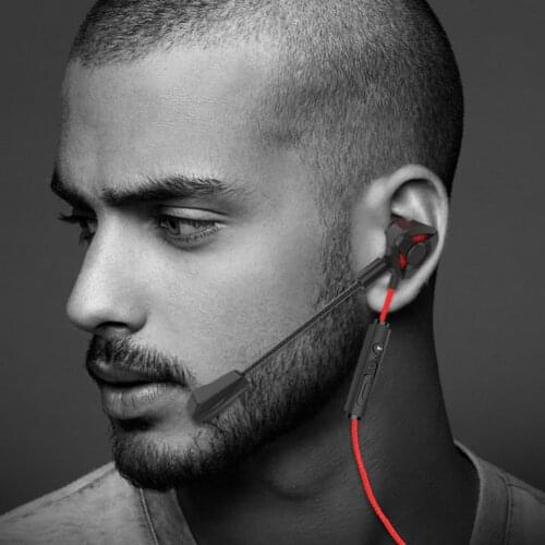 Dynamic Noise Reduction In-Ear Wired Earphones Gaming Headsets with Dual Mic Sound Insulation Earbud For PUBG CSGO PS4