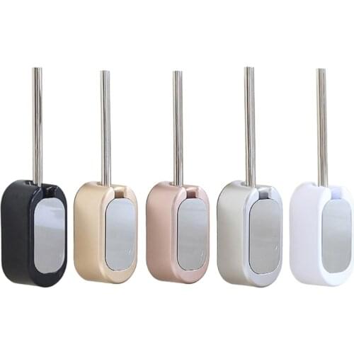 Wall-Mounted Toilet Brush with Holder Set Stainless Steel Cleaning Brushes Tool WC Bathroom Accessories Nail-Free