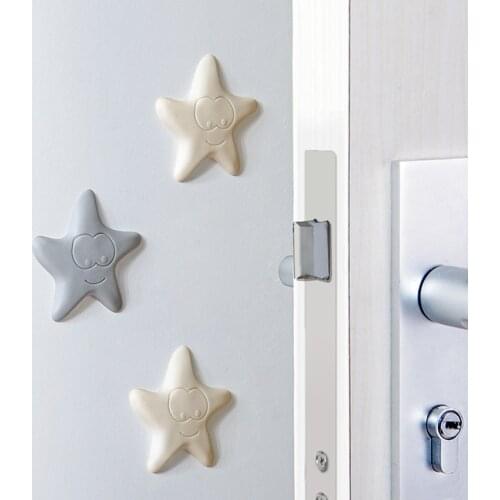 Silicone Door Stops Self Adhesive Door Buffer Thickening Wall Protectors Cartoon Sea Star Door Handle Bumpers for Door Stopper