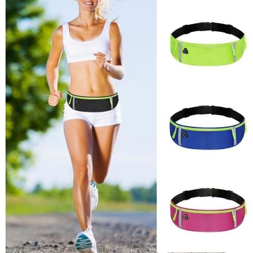 Unisex Sport Waterproof Running Waist Band Bag Pack Mobile Phone Holder Fitness Travel Jogging Bag Gym Pouch