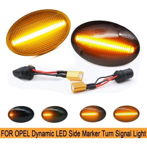 LED Dynamic Amber Turn Signal Repeater Light for Opel Astra Corsa Combo Sintra Tirgra Meriva X03 Side Marker Blinker Lamp