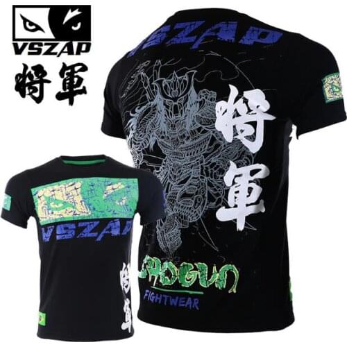 VSZAP Shogun Bodybuilding short-sleeved T shirt MMA general sanda fighting Thai boxing martial arts running man