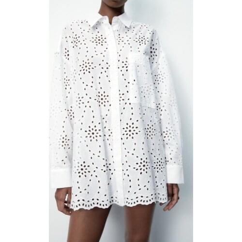 WENYINFLOWER Women's Shirts With Embroidery