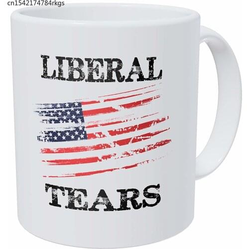 Liberal Tears American Flag Republican 11 Ounces Funny Coffee Mug