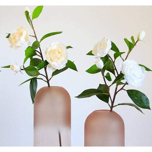 1Pcs Tea Rose Silk Artificial Flower Table Living Room Home DIY Wedding Garden Decorative Bouquet Photo Props Fake Flower