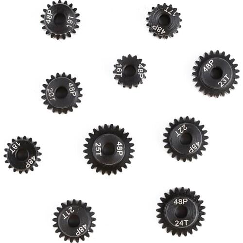 1PCS 3.17mm 16T 17T 18T 19T 20T 21T 22T 23T 24T 25T 48P Motor Gear Pinion for 1/10 RC Crawler Car SCX10