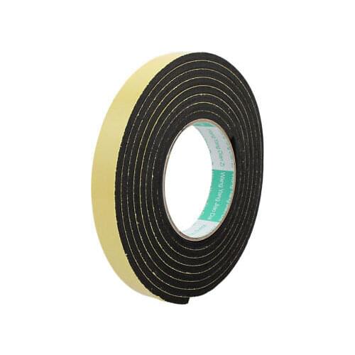 2Meter 20mm x 5mm Single-side Adhesive Shockproof Sponge Foam Tape Yellow Black