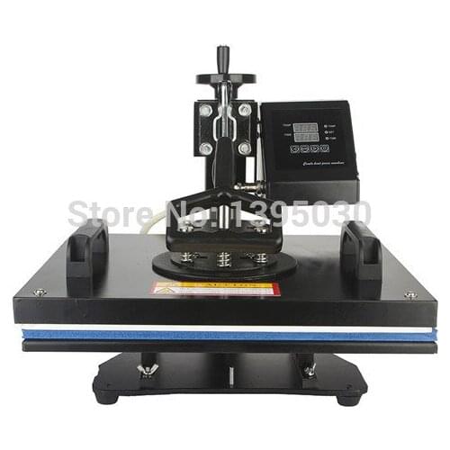 6 in 1 30*38cm T-shirt Swing Away Heat Press Machine/ Shaking Head Heat Transfer Sublimation Machine