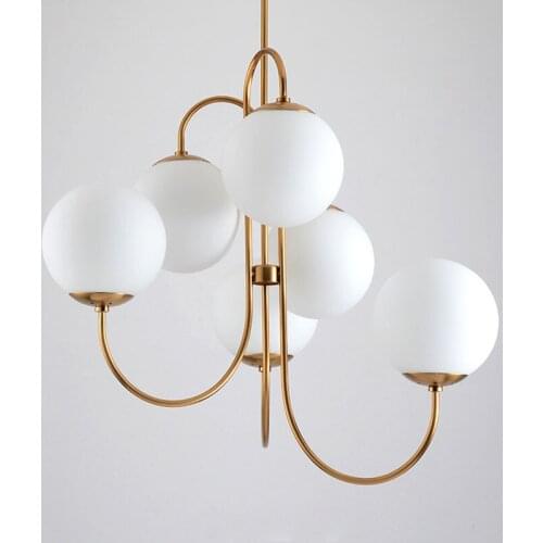 White Glass Pendant Light Loft Hanging Pendant Lamp Fixtures E27/E26 LED Hang Lights for Kitchen Restaurant Bar Lighting