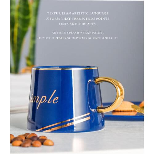 European Luxurious Ceramic Office Coffee Cup And Saucer Set Milk Tea Mugs Birthday Couples Gifts Friends Cup With Spoon Gift Box
