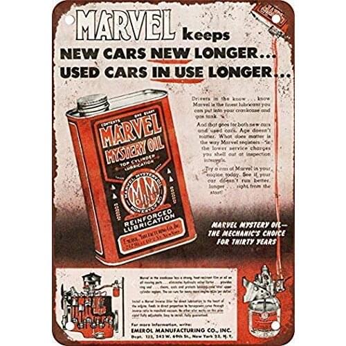 Great Tin Sign Aluminum Metal Sign 1952 Mystery Oil Vintage Look 8x12 Inch
