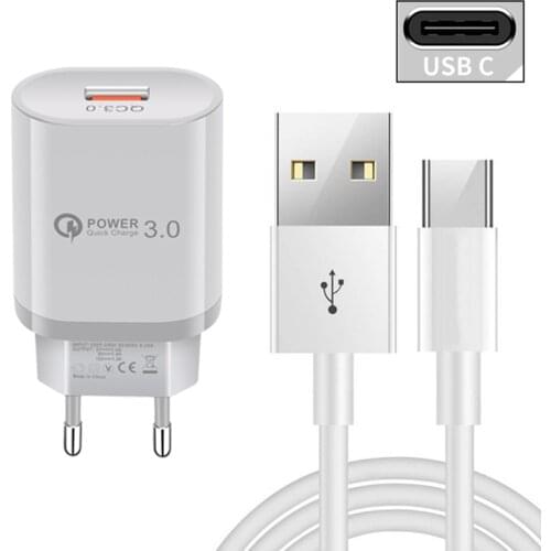 Honor 9X 9A 9S 9 20 30 lite Fast Phone Charger 18W QC 3.0 USB adapter Type C Micro Charge Cable For Huawei P20 P30 Pro P Smart Z