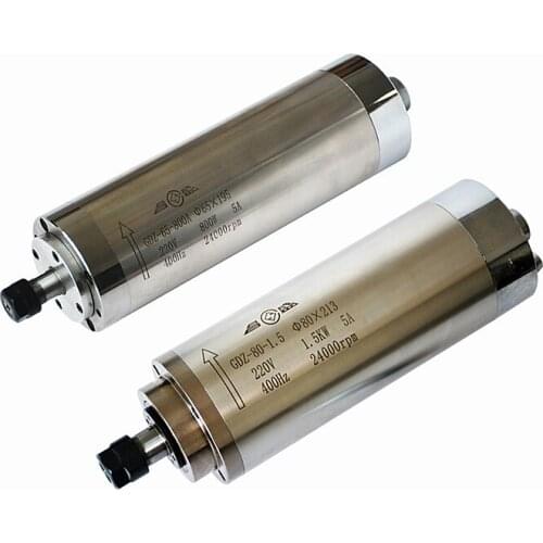 CNC Drilling Machine Tool 1500w Spindle Motor Water Cooled 65mm 80mm 800W 1500W ER11 2200W 3000W ER20 Collet with 4 Bearings